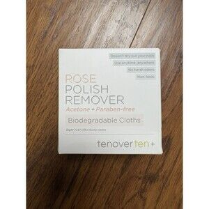 Rose Polish Remover Acetone And Paraben Free Biodegradable Cloths Tenoverten